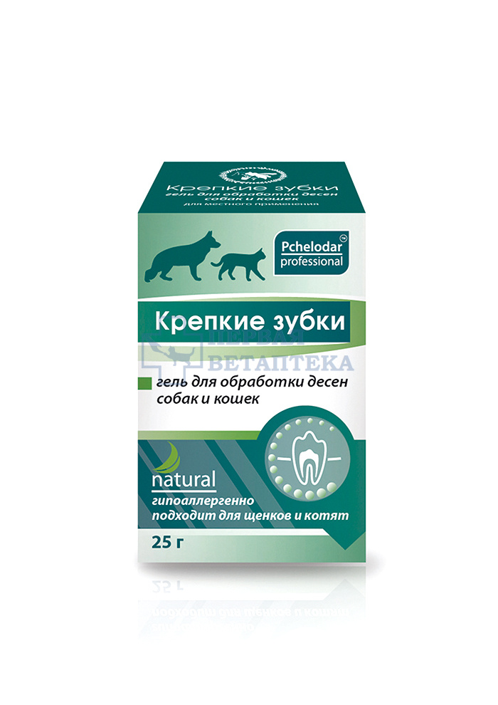 Пчелодар Гель Крепкие зубки для собак и кошек, для обработки десен, 25 мл