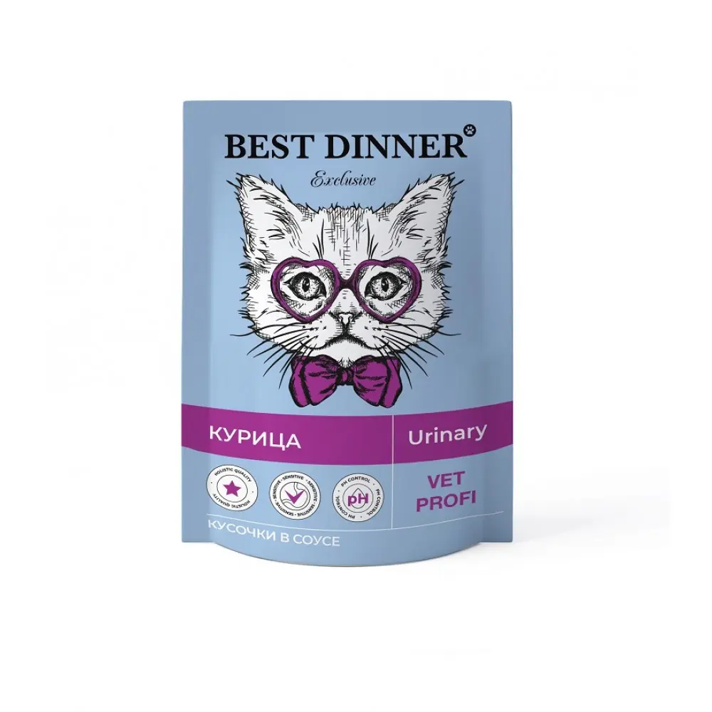 Best Dinner Бест Диннер д/кошек Уринари кусочки в соусе с Курицей 85 г