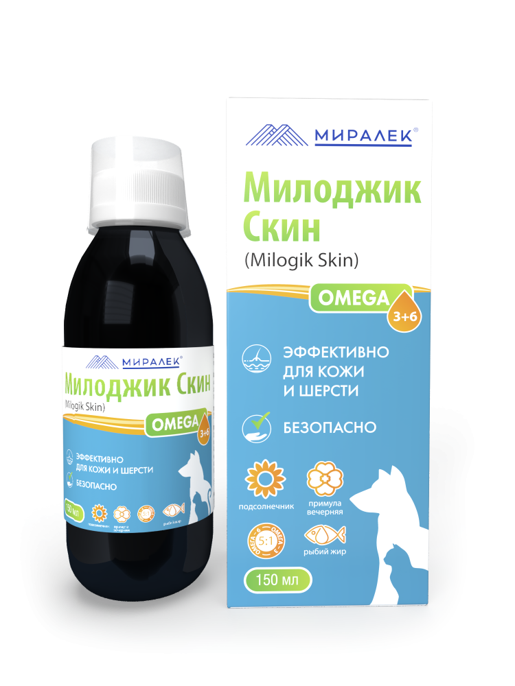 Милоджик ® Скин Омега 3+6, флакон 150мл.